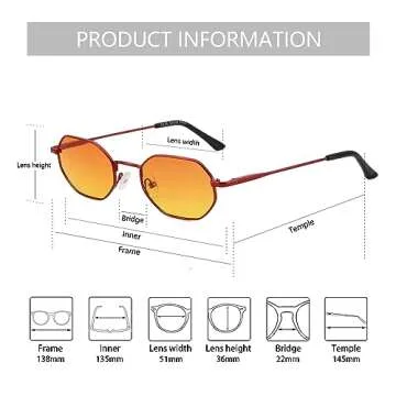 ZENOTTIC Octagonal Polarized Sunglasses for Everyone