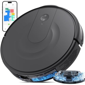 Kewbily Robot Vacuum and Mop Combo, LiDAR Navigation with Ultra Slim Design, Smart Mapping Robotic V...