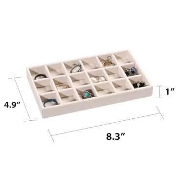 Frebeauty Jewelry Organizer Set of 9, Velvet Storage Solutions