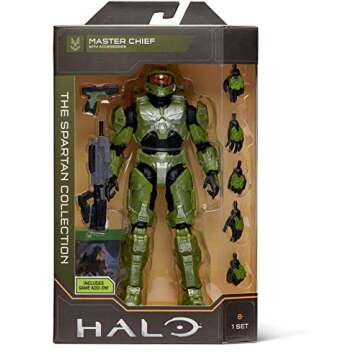 HALO 6.5” Spartan Collection – Master Chief Highly Articulated, Poseable with Weapon Accessories - Scaled to Play & Display