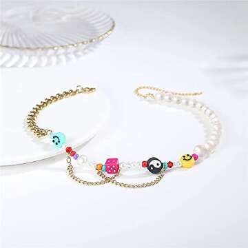 Happy Go Lucky Necklace Handmade Y2k Jewelry for Women