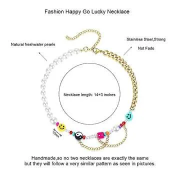 Happy Go Lucky Necklace Handmade Y2k Jewelry for Women