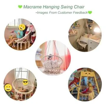 Mertonzo Handmade Macrame Swing Chair for Kids