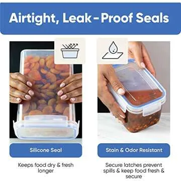 Airtight Food Storage Containers Set for Kitchen Organization