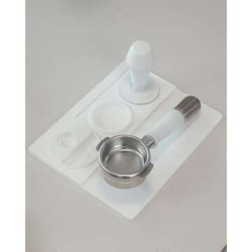 Normcore Tamping Mat - White Espresso Tamping Station - Coffee Tamper Mat - Patent Pending - Portafi...