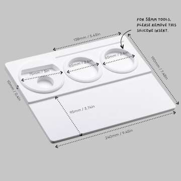Normcore Tamping Mat - White Espresso Tamping Station - Coffee Tamper Mat - Patent Pending - Portafilter Mat For Baristas - Food Grade Non-Slip Silicone
