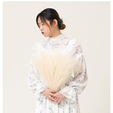 ChagoArt Faux Pampas Grass Decor - 6 Beige Stems for Chic Home