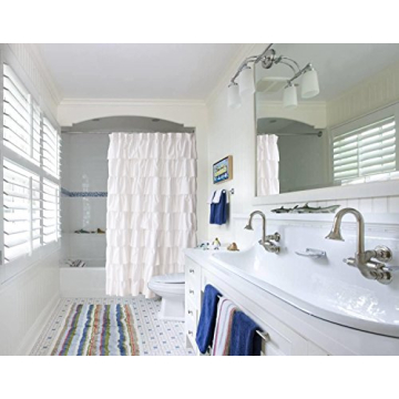 Elegant Ameritex Ruffle Shower Curtain for Stylish Bathrooms