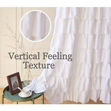 Elegant Ameritex Ruffle Shower Curtain for Stylish Bathrooms