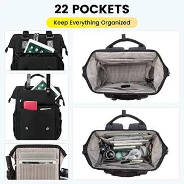 LOVEVOOK Laptop Backpack for Women Work Travel Commuter Backpack