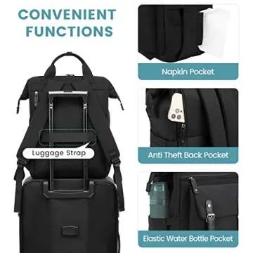 Durable LOVEVOOK Laptop Backpack for Women - Stylish & Functional