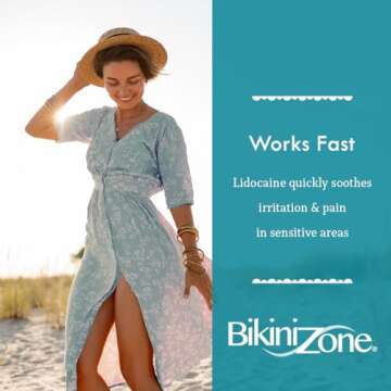 Bikini Zone After Shave Gel Lidocaine for Pain Relief