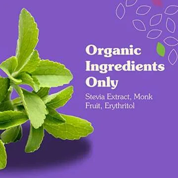 NuNaturals Organic Sweetener Stevia Monk Fruit Sugar-Free