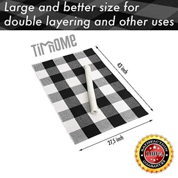 TimHome Buffalo Plaid Rug 27.5x43 Inches for Indoors Outdoors