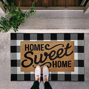 TimHome Buffalo Plaid Rug 27.5x43 Inches for Indoors Outdoors