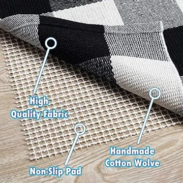 TimHome Buffalo Plaid Rug 27.5x43 Inches for Indoors Outdoors