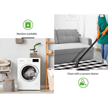 TimHome Buffalo Plaid Rug 27.5x43 Inches for Indoors Outdoors