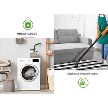 TimHome Buffalo Plaid Rug 27.5x43 Inches for Indoors Outdoors