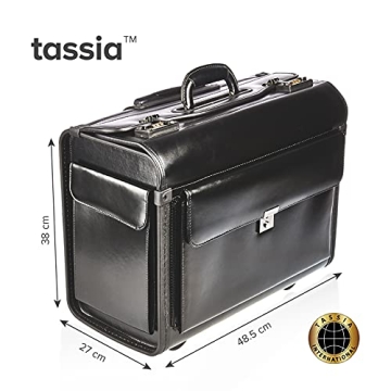Elegant Black Bonded Leather Pilot Case for Professionals