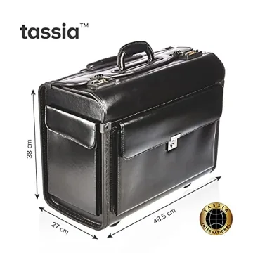 Elegant Black Bonded Leather Pilot Case for Professionals