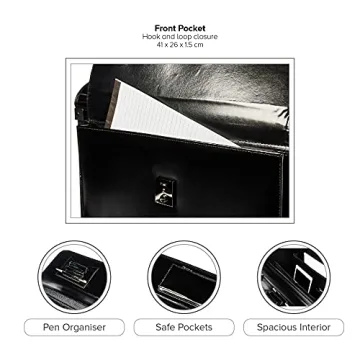 Elegant Black Bonded Leather Pilot Case for Professionals