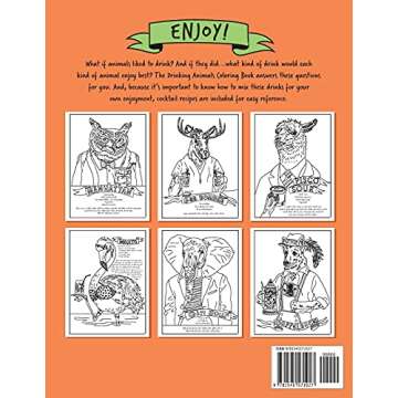 Drinking Animals Coloring Book (Stress Relief Adult Coloring Books)