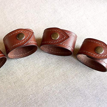 Elegant GGRXA Leather Napkin Rings Set for All Occasions