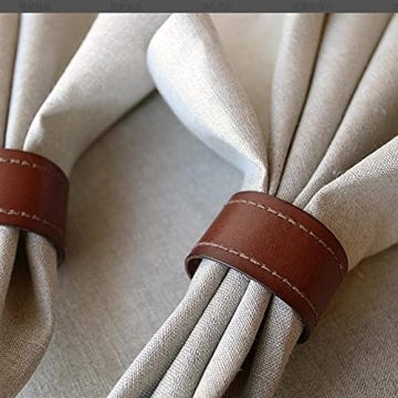 Elegant GGRXA Leather Napkin Rings Set for All Occasions