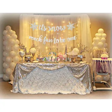 Delightful Snow Much Fun To Be One Birthday Banner