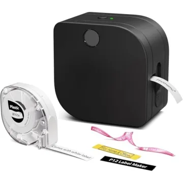 Phomemo Label Makers - Bluetooth Inkless Label Printer P12, Compact and Easy to Use for Home, Office...