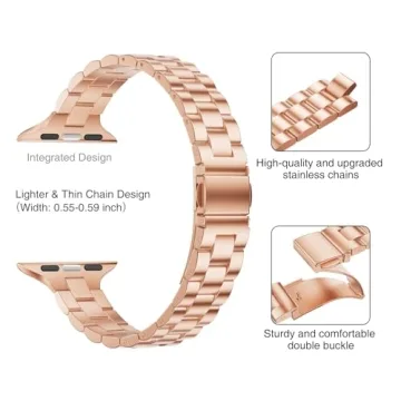 OMIU Adjustable Stainless Steel iWatch Band for Women