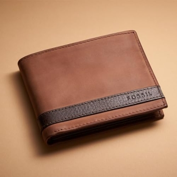 Fossil Quinn Bifold Leather Wallet for Men