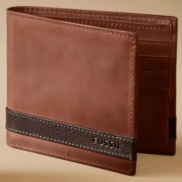 Fossil Quinn Bifold Leather Wallet for Men