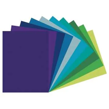 Tru-Ray Heavyweight Construction Paper for Creative Projects - 50 Sheets of Cool Colors