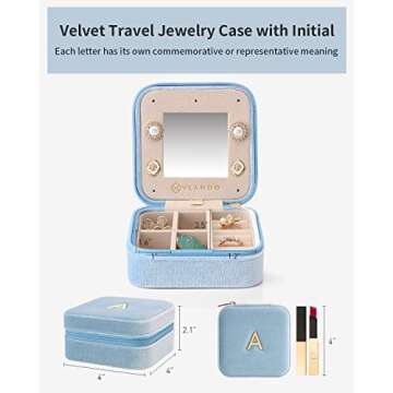 Stylish Vlando Velvet Travel Jewelry Case for Gifting
