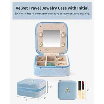 Stylish Vlando Velvet Travel Jewelry Case for Gifting