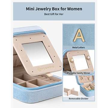 Stylish Vlando Velvet Travel Jewelry Case for Gifting