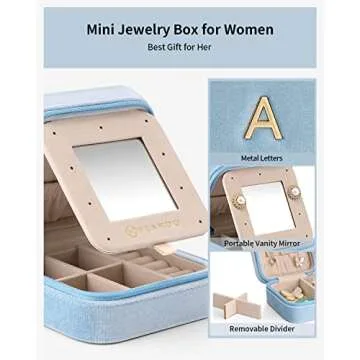 Stylish Vlando Velvet Travel Jewelry Case for Gifting