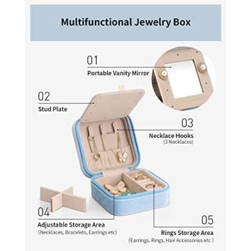 Stylish Vlando Velvet Travel Jewelry Case for Gifting