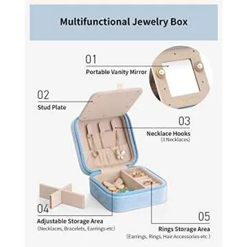 Stylish Vlando Velvet Travel Jewelry Case for Gifting