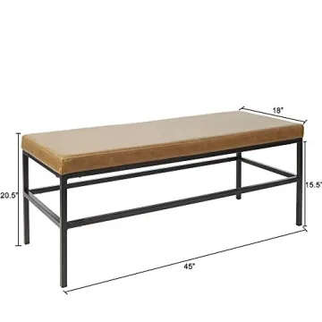 Silverwood Bench in Cognac for Stylish Spaces