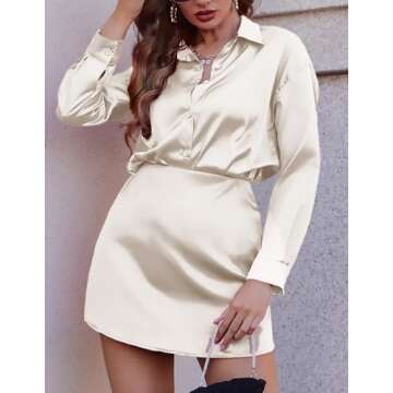 Zeagoo Teen Girl Y2k Skirt Silk Skirt High Waisted Solid Skirt White Mini Skirts Summer Casual Zipper Skirts Swim Skirt,Small