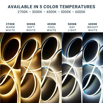 PARMIDA Dimmable COB LED Strip Light - 6FT USB Feedback