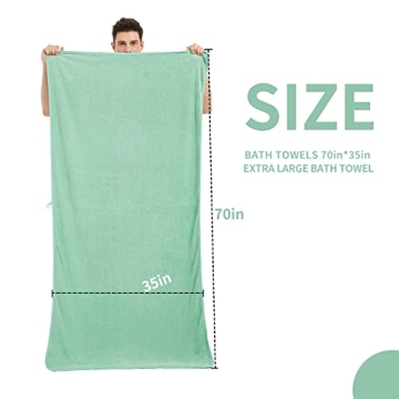 OLESTER Oversized Microfiber Bath Towel Set - Soft & Absorbent