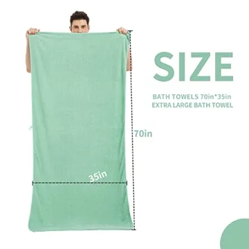 OLESTER Oversized Microfiber Bath Towel Set - Soft & Absorbent