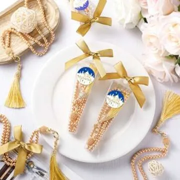 Yinkin 12 Sets Muslim Prayer Beads Gift for Eid and Weddings