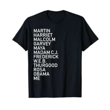 Black History Month Black Leader's Graphic Design T-Shirt