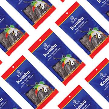 Eden Kombu, Wild Japanese Hand Harvested Sea Vegetable, Hokkaido, Dashi, Seaweed, Kelp, 2.1 Oz