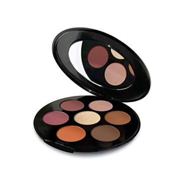 Inika Day to Night Eye Shadow Palette, Limited Edition Beauty Gift Set, Eyeshadow Palette makeup, Vegan Make Up, Suits Sensitive Eyes, 7 Colorful Shades