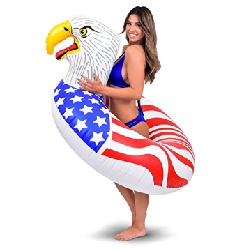 GoFloats American Eagle Party Tube Inflatable Raft, Float In Style (for Adults and Kids)